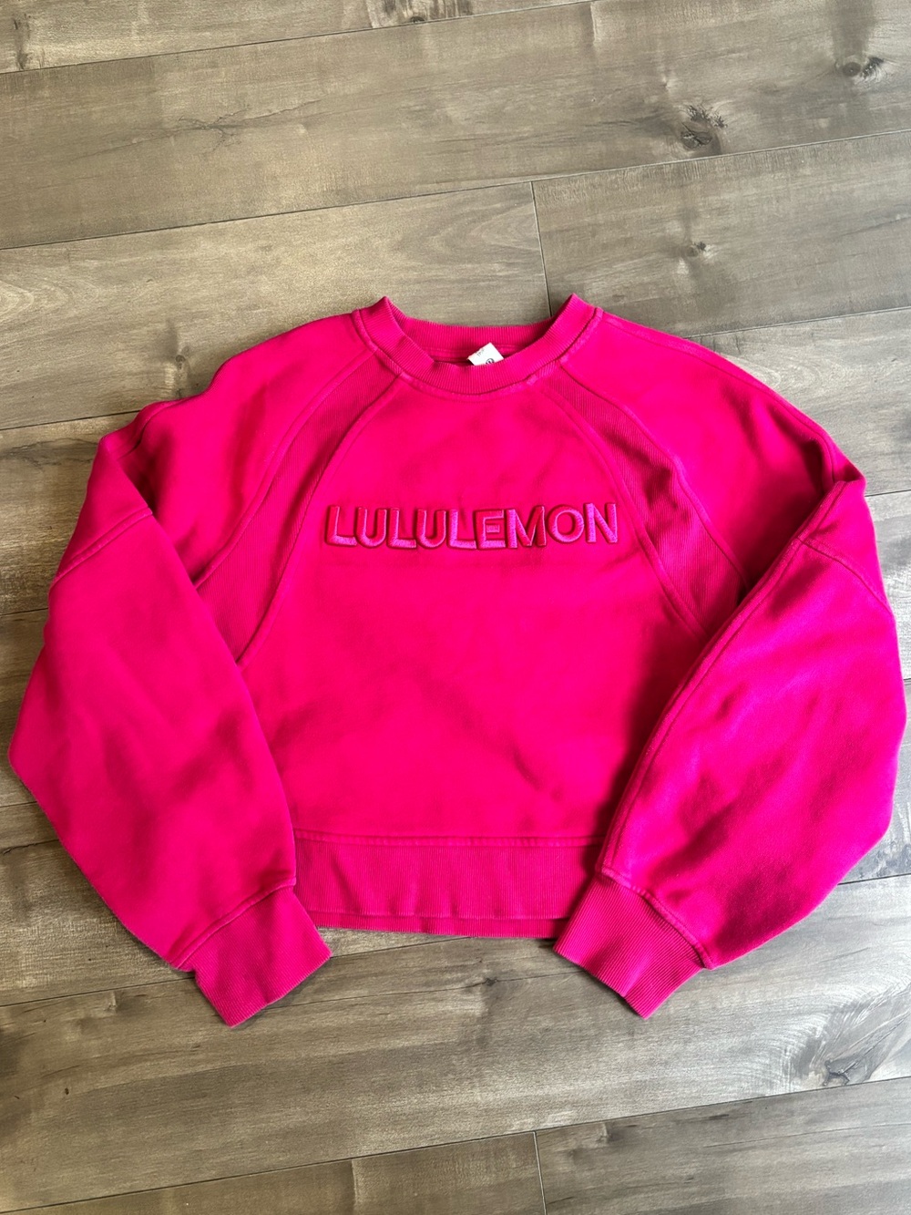 Lululemon Scuba Oversized Pullover Wordmark Sonic Pink XS/S
